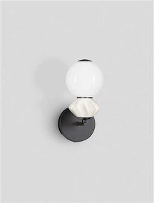 Aplica LED decorativa ceramica gri, alb, PALLINA