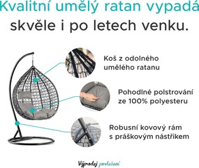 Promoție Scaun suspendat KOKON cu suport, bej Clasa II