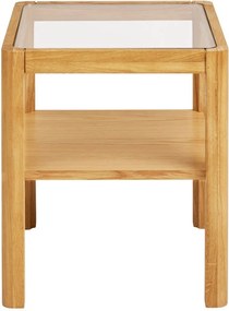 Măsuță auxiliară cu blat din sticlă 40x40 cm Lourmarin – House Nordic