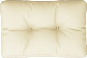 vidaXL Pernă de paleți, crem, 60x40x12 cm, material textil