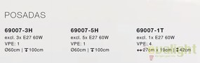 Veioza design clasic finisaj alama antica POSADAS 69007-1T GL
