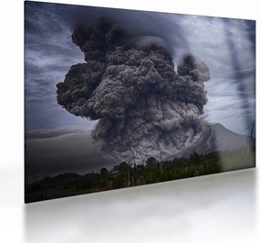 Tablou pe sticlă - Erupție vulcanică (70x50 cm)