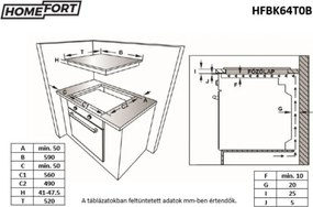 Plită ceramică încorporabilă HOMEFORT HFBK64T0B, fără cadru, 6000 W, senzor tactil, blocare pentru copii