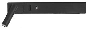Aplica ambientala cu reader LED directionabil si USB Charger Vida neagra NVL-9533522