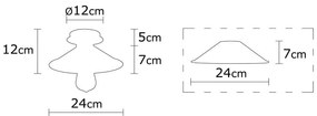 Plafonieră neagră cu abajur din metal ø 24 cm Berceste – Opviq lights