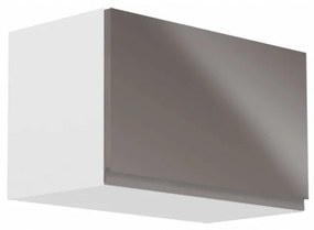 Dulap superior de bucătărie G60KN Aurellia (alb + gri lucios). 1015805