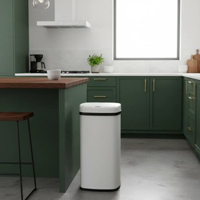 Jurhan Coș de gunoi cu senzor DEUS, 58 litri, alb