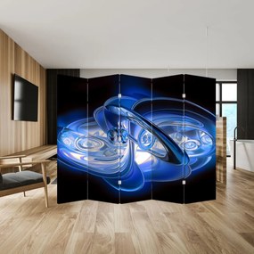 Paravan - Abstract albastru (210x170 cm)