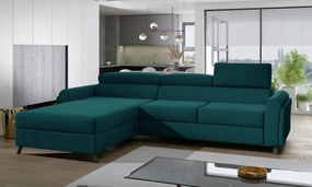 Coltar extensibil cu spatiu pentru depozitare, 300x98x190 cm, Mariall L01, Eltap (Culoare: Verde inchis / Matt Velvet 75)