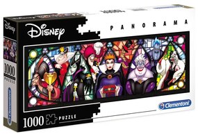 Disney Villains Stained Glass Puzzle panoramic de 1000 piese Clementoni