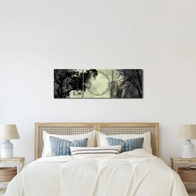 Tablou - Lună plină deasupra apei (cu ceas) (90x30 cm)