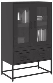 vidaXL Dulap înalt, negru, 68x39x111,5 cm, oțel