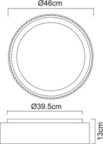 Plafoniera LED design circular KEMP