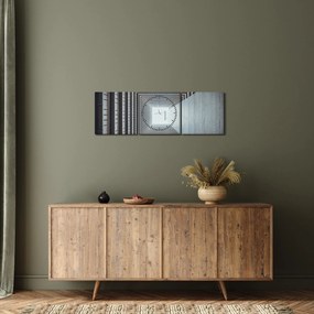 Tablou - Vedere din interiorul clădirii (cu ceas) (90x30 cm)