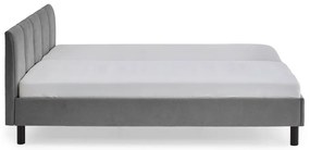 Pat matrimonial gri tapițat fără somieră 180x200 cm Joker – Meise Möbel