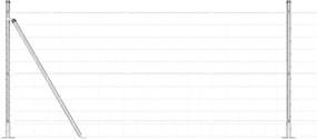 vidaXL Gard cu Stâlp Argintiu 0,8 x 10 m Oțel