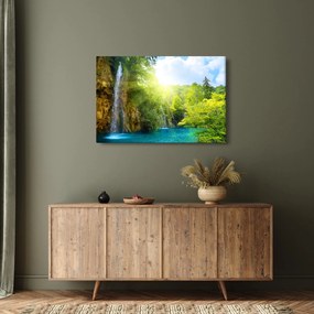 Tablou - cascadele în djunglă (90x60 cm)