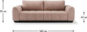 Canapea lemn masiv Paloma, 262 × 104 × 92 cm