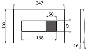 Clapeta de actionare, Alcadrain, M370S, cu senzor si doua volume, alb