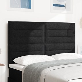 vidaXL Tăblie Design Linii Negru 160 cm Țesătură