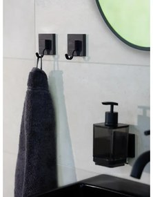 WENKO 71444800 - Dozator de săpun VACUUM-LOC QUADRO ED 7,5x16 cm negru