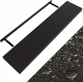 Poliță de perete FIGO + consolă, 110cm, negru Casaria