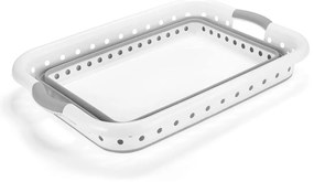 Coș de rufe din plastic alb-gri 40 l - Addis