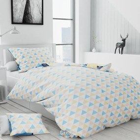 Lenjerie de pat din bumbac alb MELYNA + husa de perna 40 x 50 cm gratuit