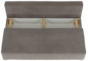 Canapea extensibilă, ţesătură gri maro taupe, FERIHA