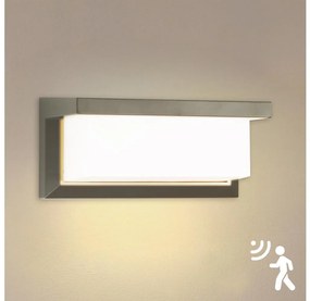 Aplică LED de exterior cu senzor Brilagi BRICKY LED/12W/230V gri IP54