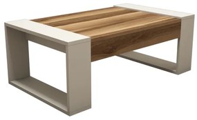 Măsuță de cafea VENUS 38x102 cm crem/maro