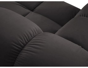 Canapea gri închis cu tapițerie din catifea 191 cm Bellis – Micadoni Home