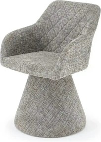 Scaun rotativ K603, stofa clasica gri, 55x55x85 cm