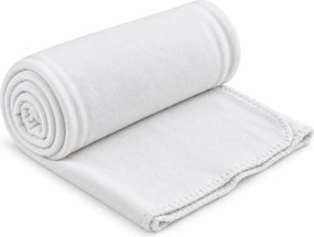 Patura fleece FLEORA, alba Dimensiune: 200 x 220 cm