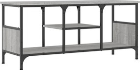 vidaXL Comodă TV, sonoma gri, 100x35x45 cm, lemn prelucrat & fier