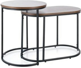 Set 2 masute TWINGO, nuc/negru mat