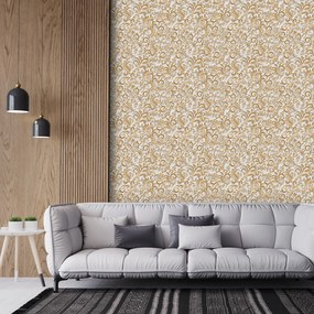 Tapet - ornamente 3D, alb