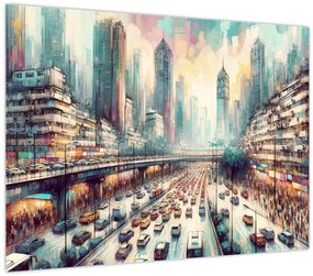 Tablou - Viața din marele oraș (70x50 cm)