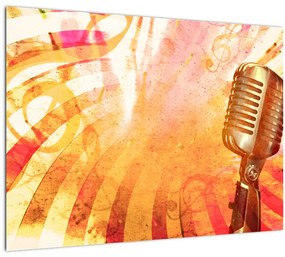 Tablou - Microfon retro (70x50 cm)
