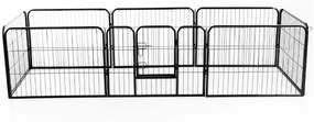 PawHut gard pentru animale, 8 piese, 80x60cm, negru | AOSOM RO