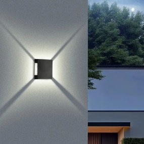 Brilagi - Aplica LED de perete pentru exterior QUADRAY LED/4W/230V neagră IP65