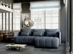 Colțar extensibil dumonde cu ladă de depozitare si sezut confortabil din spuma high-density, Malta Enjoy Antracit II 235x185 cm