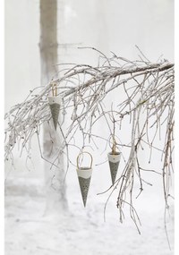 Decorațiune suspendată din ceramică Kähler Design Cone, înălțime 14,5 cm, verde