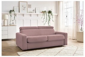 Canapea roz extensibilă 195 cm Monaco – Bobochic Paris