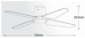 Lucci Air 212999 - Ventilator de tavan AIRFUSION ARIA alb + DO