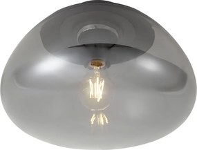 Plafonieră de design Gunmetal cu sticlă fumurie - Giselle