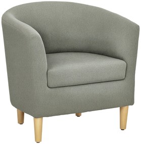 HOMCOM Fotoliu Modern, Scaun Accent Tapițat cu Picioare din Lemn, Scaun din Material Textil, 74x63x73 cm, Gri | Aosom Romania