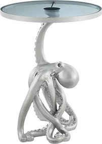 Masuta cu iluminat WILDLIFE OCTOPUS 55cm argintiu