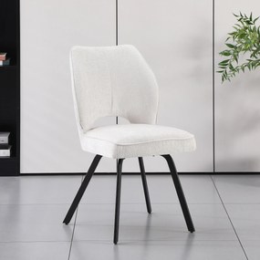 MAZZONI EXPORT TULIP Bej Deschis (material textil UF980-02) - SCAUN MODERN TAPIȚAT PENTRU SUFRAGERIE/LIVING/BIROU LOFT