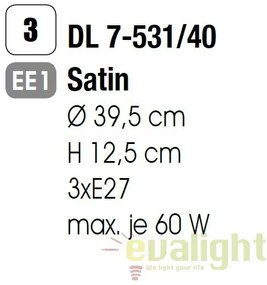Plafoniera stil clasic diam.40cm Aida DL 7-531/40 satin OR